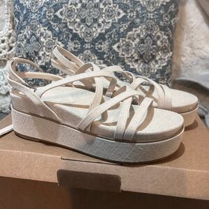 Asos Elegant Cream Platform Sandals